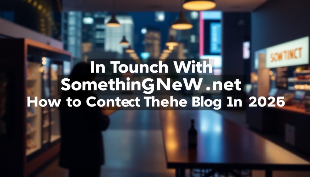 get in touch with somethingnewnow.net blog